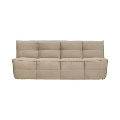 Cluster Bank 3-zits Velvet Zacht beige