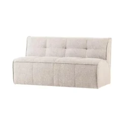 Cluster Eetkamerbank Met rugleuning Bouclé Zand beige