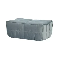 Cluster Hocker Velvet Turquoise blauw 104cm