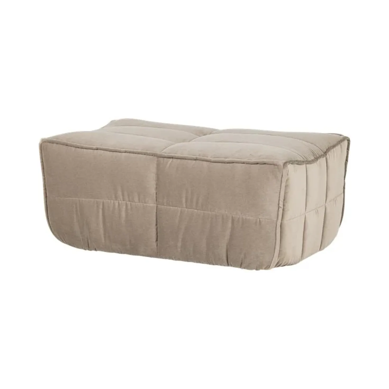 Cluster Hocker Velvet Warm taupe 104cm
