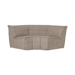 Cluster Hoekelement Bouclé Khaki bruin