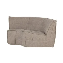 Cluster Hoekelement Bouclé Khaki bruin