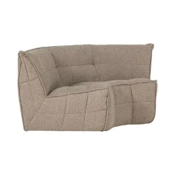 Cluster Hoekelement Bouclé Khaki bruin