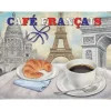 Coffee French - metalen bord