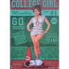 Collage Girl - metalen bord