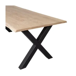 Combi-tablo Boomstamtafel eiken X-poot 180 cm