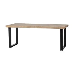 Combi-tablo Eettafel mango visgraat U-poot 180 cm
