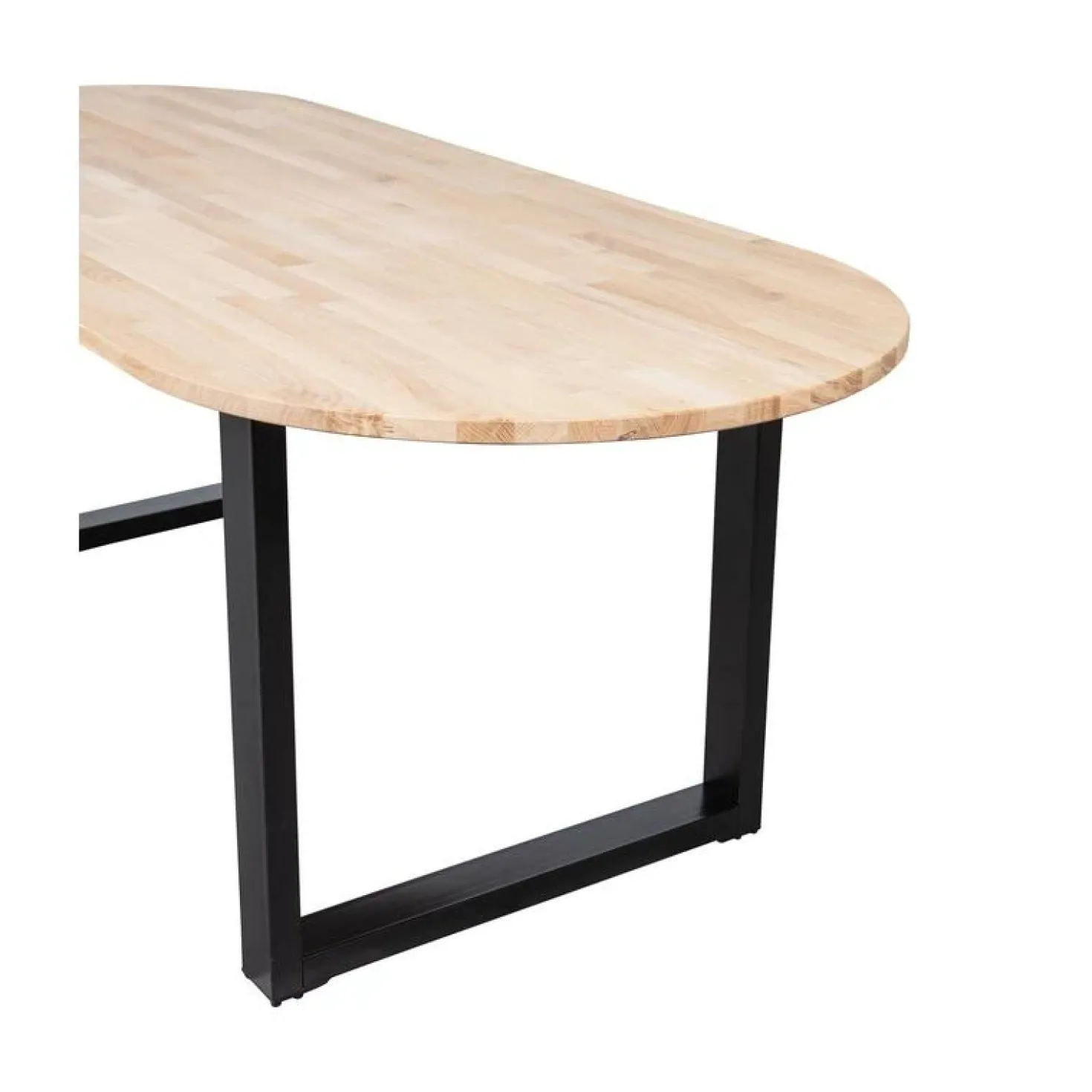 Combi-tablo Eettafel ovaal eiken U-poot 220 cm
