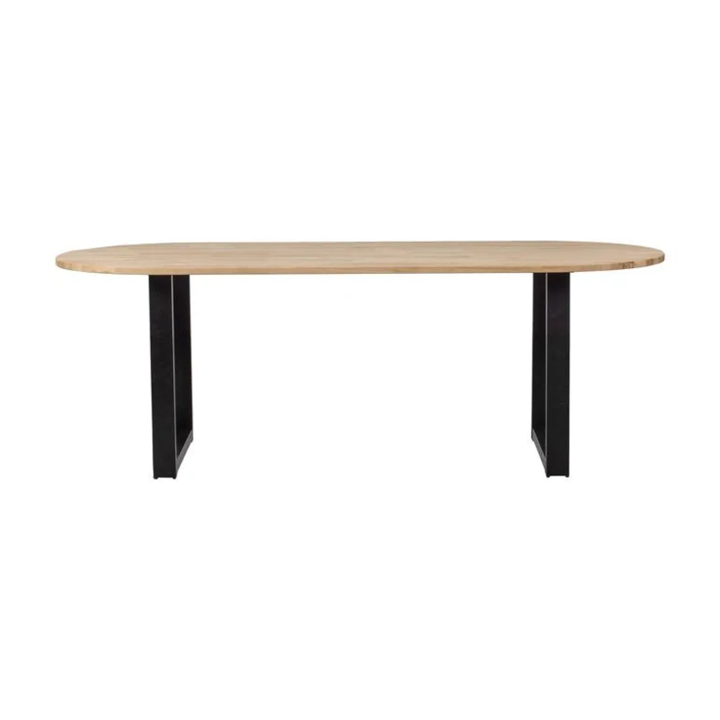 Combi-tablo Eettafel ovaal eiken U-poot 220 cm