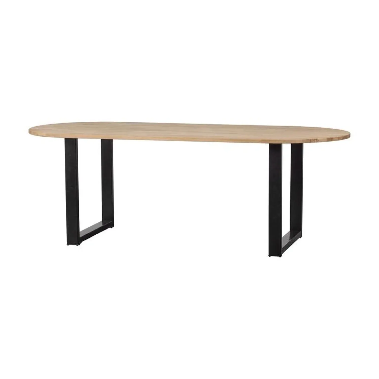 Combi-tablo Eettafel ovaal eiken U-poot 220 cm