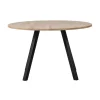 Combi-tablo Eettafel rond eiken 4-poots 120 cm