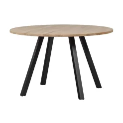 Combi-tablo Eettafel rond eiken 4-poots 120 cm