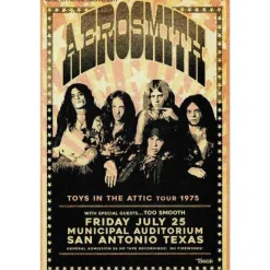 Concertbord Aerosmith - metalen bord