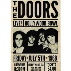 Concertbord The Doors - metalen bord