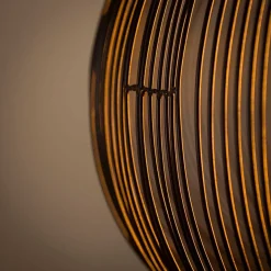 Conli 1-lichts hanglamp zwart nikkel/ koper