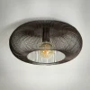 Conli 1-lichts plafondlamp zwart nikkel/ koper