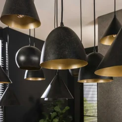 Conor 18-lichts Hanglamp XXL zwart