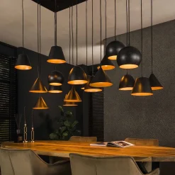 Conor 18-lichts Hanglamp XXL zwart