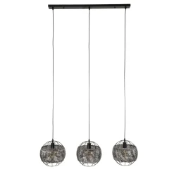 Cooper 3-lichts bol Hanglamp Zwart bruin