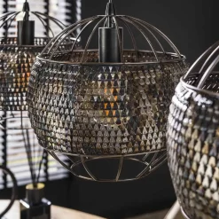 Cooper 3-lichts bol Hanglamp Zwart bruin