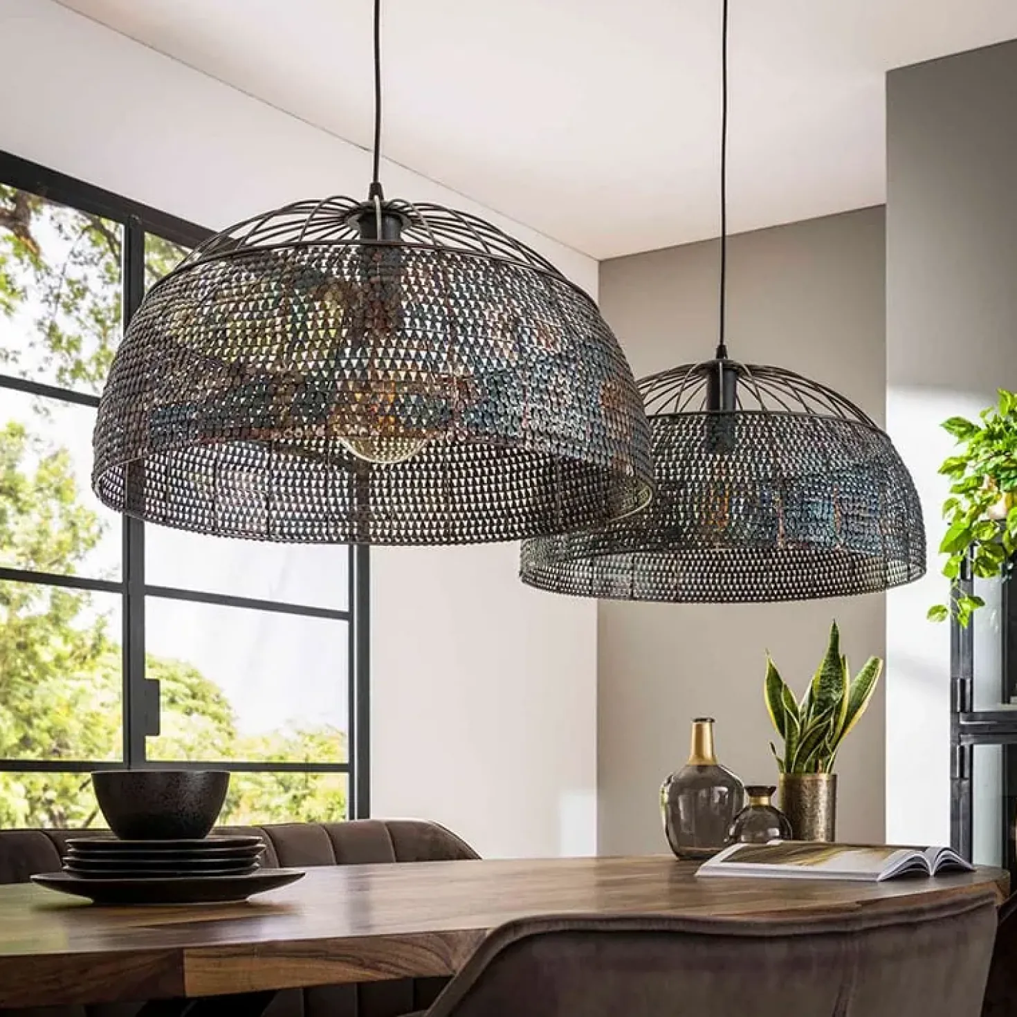 Cooper 2-lichts hanglamp industrieel