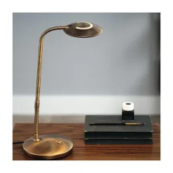 Coraline 1-lichts Bureaulamp Brons