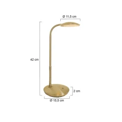 Coraline 1-lichts Bureaulamp Messing