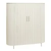 Corbetta wandkast wit/grijs mdf met betonlook finish 135cm