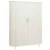 Corbetta wandkast wit/grijs mdf met betonlook finish 145cm