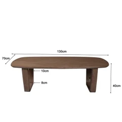 Cortez Salontafel Deens ovaal walnoot 130cm