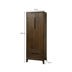 Cortez Wandkast 2 deurs 2 lades walnoot 75cm