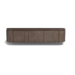 Cortez Zwevend Tv meubel rond walnoot 140cm
