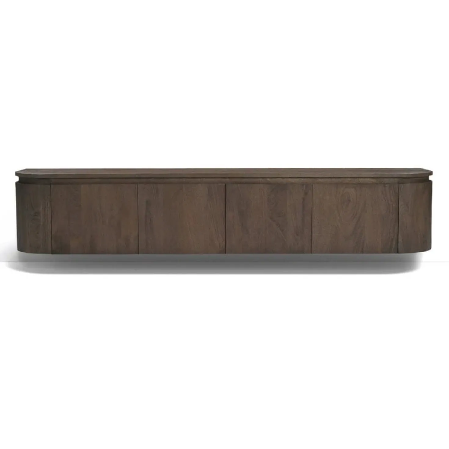 Cortez Zwevend Tv meubel rond walnoot 180cm