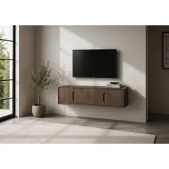 Cortez Zwevend Tv meubel walnoot 140cm
