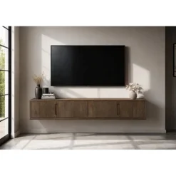 Cortez Zwevend Tv meubel walnoot 220cm