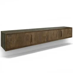 Cortez Zwevend Tv meubel walnoot 220cm