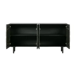 Counter Dressoir hout/metaal zwart 160cm