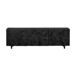 Counter Tv meubel mangohout zwart 160cm