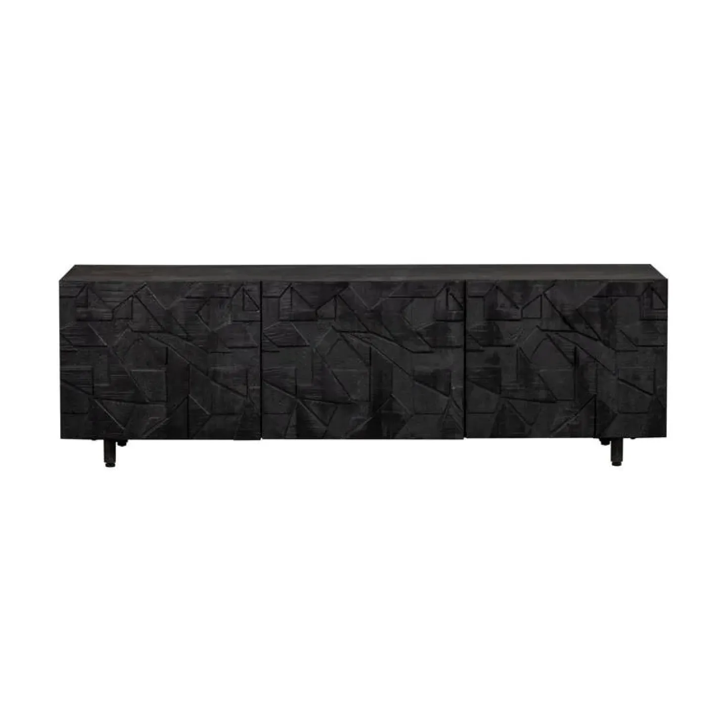 Counter Tv meubel mangohout zwart 160cm