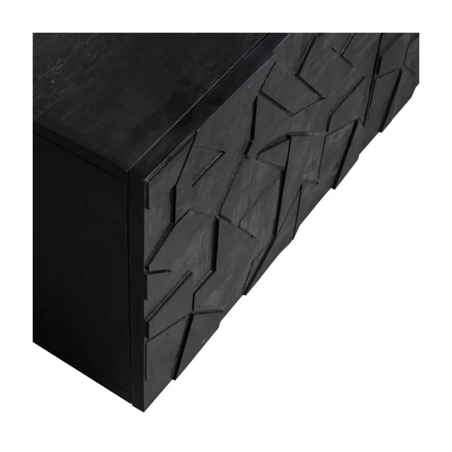 Counter Tv meubel mangohout zwart 160cm