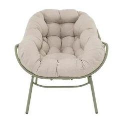 Cozy Relaxstoel aluminium beige