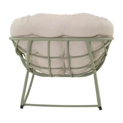 Cozy Schommelstoel aluminium beige