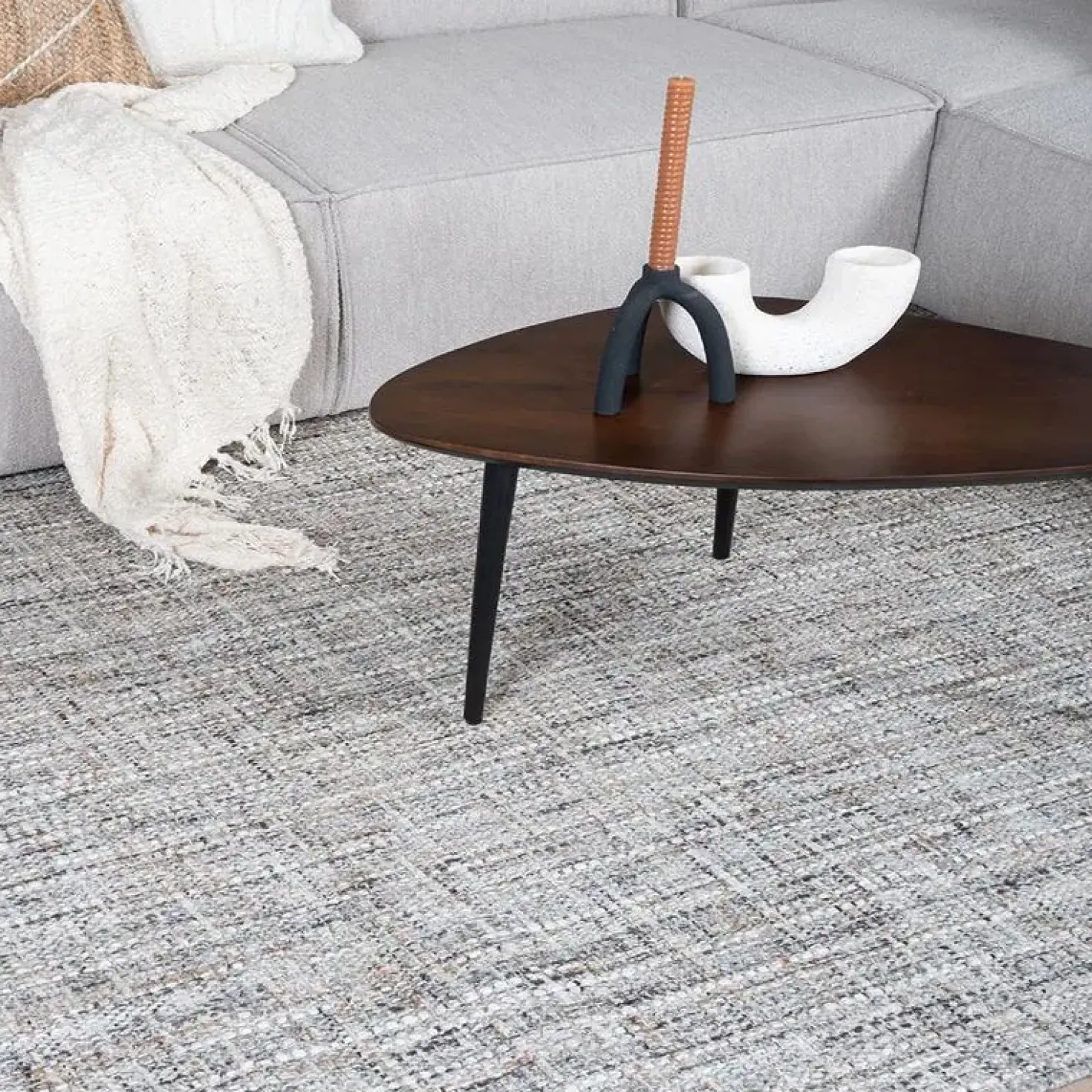Cross vloerkleed Grijs/Beige 240x340cm