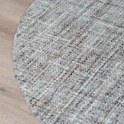 Cross vloerkleed Grijs/Beige Rond 160x160cm