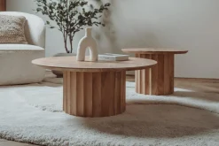 Crotone Salontafel set van 2 rond Acaciahout