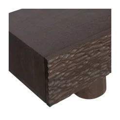 Crumble Carved Tv-meubel mangohout donkerbruin 180cm