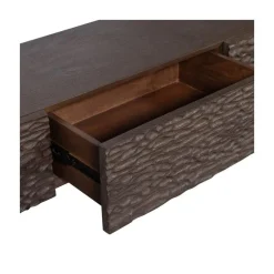 Crumble Carved Tv-meubel mangohout donkerbruin 180cm
