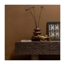 Crumble Carved Tv-meubel mangohout donkerbruin 180cm