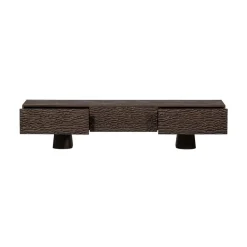 Crumble Carved Tv-meubel mangohout donkerbruin 180cm
