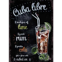 Cuba Libre - metalen bord